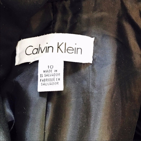 CALVIN KLEIN CHARCOAL BLACK SUIT JACKET SIZE 10 - Picture 5 of 7